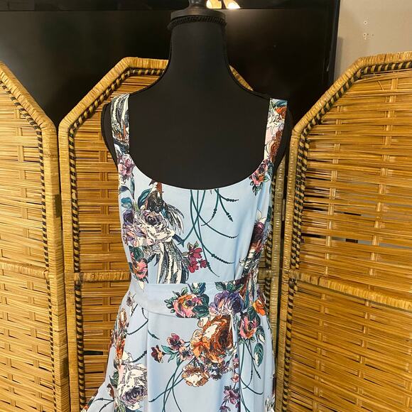 Cooper St Floral Ruffle Maxi Dress Blue Multicolor AUS 12 / US 8 Wedding Guest - Picture 5 of 10